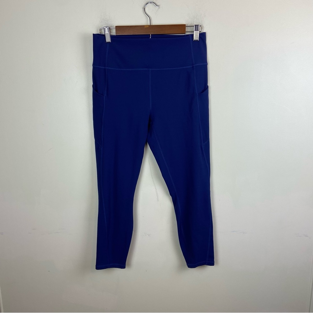 Fabletics Royal Blue High Rise Workout Running Exercise Gym Leggings Size Medium
